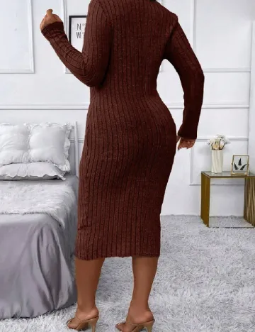 Rochie medie SHEIN CURVE, maro Maro