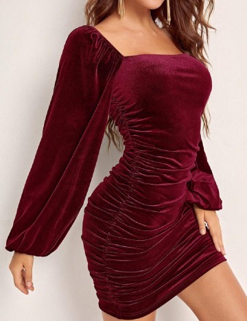 Rochie scurta SHEIN, visiniu