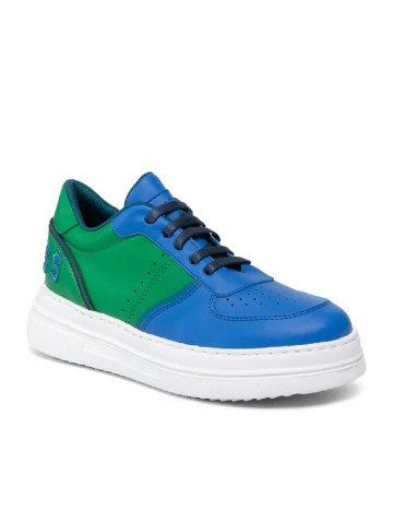 Adidasi Guess, albastru/verde