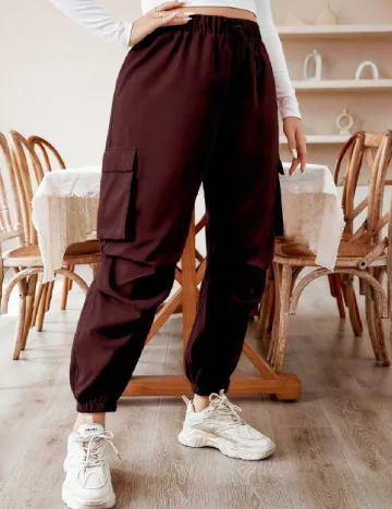 Pantaloni SHEIN CURVE, visiniu Rosu