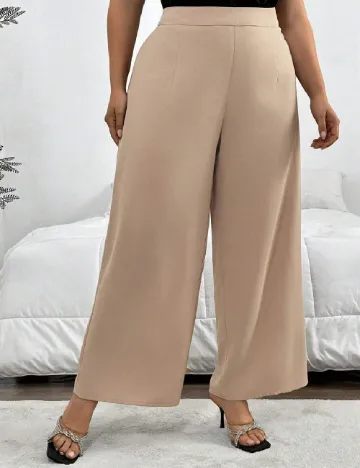 Pantaloni SHEIN CURVE, maro Maro