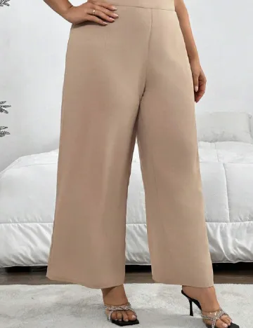 Pantaloni SHEIN CURVE, maro Maro