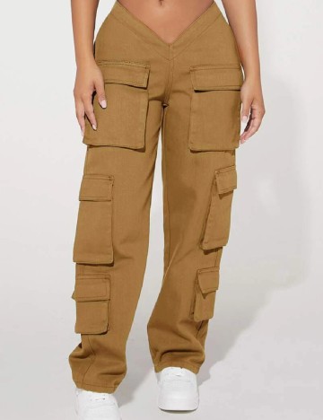 Pantaloni SHEIN, maro