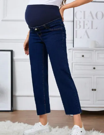 Blugi SHEIN Maternity, bleumarin Albastru