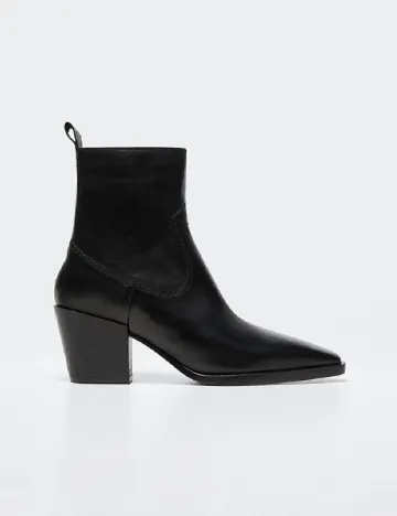 Botine Mango, negru Negru