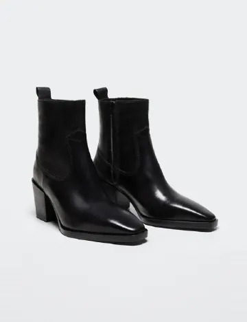 Botine Mango, negru Negru