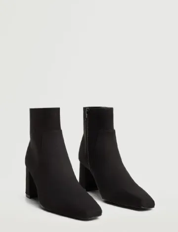 Botine Mango, negru Negru