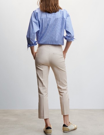 Pantaloni Mango, crem