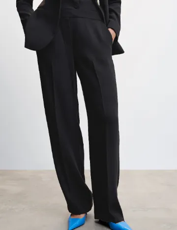 Pantaloni Mango, negru Negru