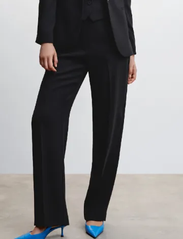 Pantaloni Mango, negru Negru