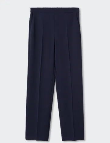 Pantaloni Mango, bleumarin Albastru