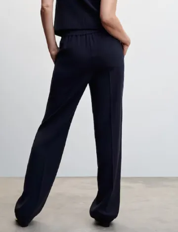 Pantaloni Mango, bleumarin Albastru