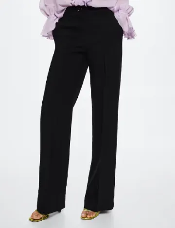 Pantaloni Mango, negru Negru