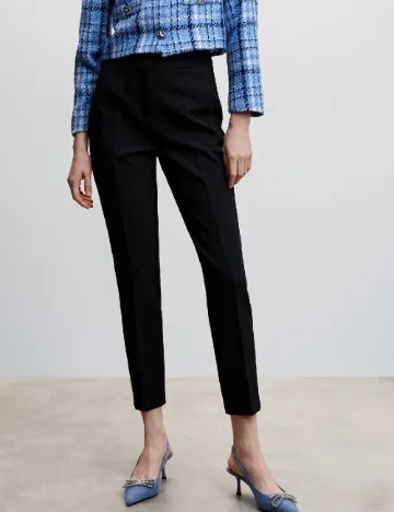 Pantaloni Mango, negru Negru