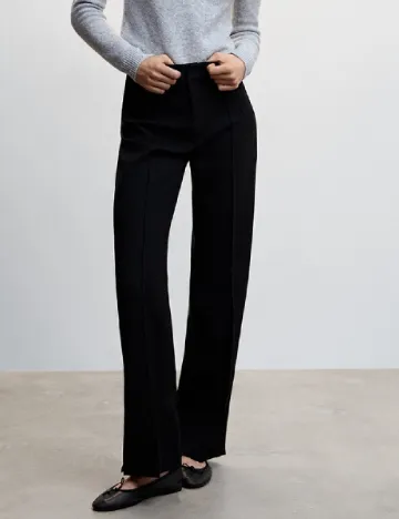 Pantaloni Mango, negru Negru