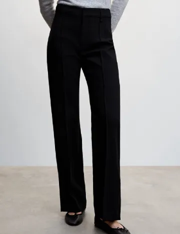 Pantaloni Mango, negru Negru