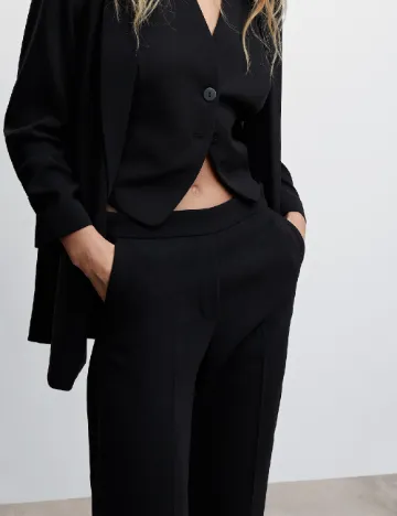 Pantaloni Mango, negru Negru