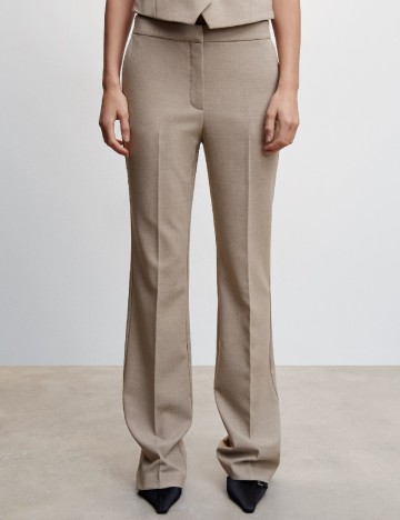 Pantaloni Mango, crem