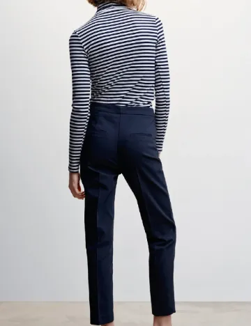 Pantaloni Mango, bleumarin Albastru