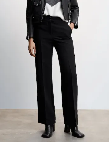 Pantaloni Mango, negru Negru