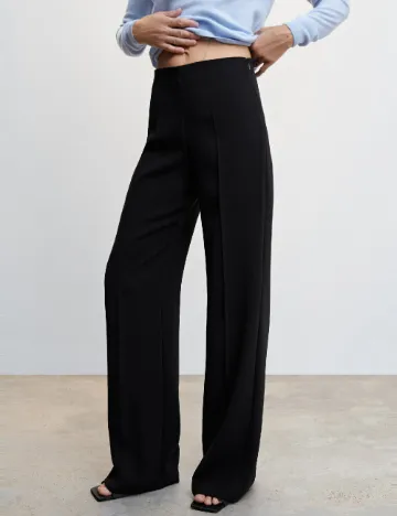 Pantaloni Mango, negru Negru