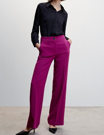 Pantaloni Mango, magenta