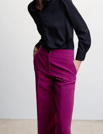 Pantaloni Mango, magenta