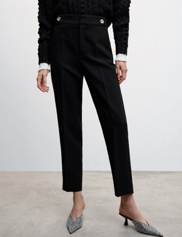 Pantaloni Mango, negru