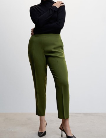 Pantaloni Mango Violeta, verde