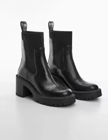 Botine Mango, negru Negru