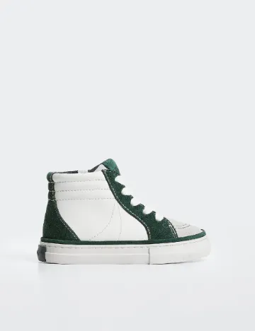 Adidasi Mango Kids, alb/verde Alb