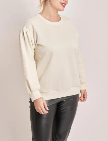 Bluza Vero Moda Curve, ecru