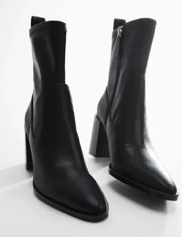 Botine Mango, negru Negru