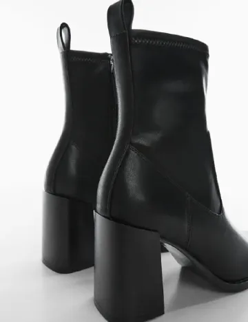 Botine Mango, negru Negru