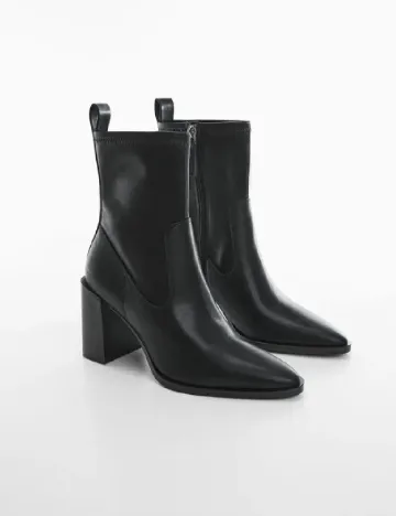 Botine Mango, negru Negru