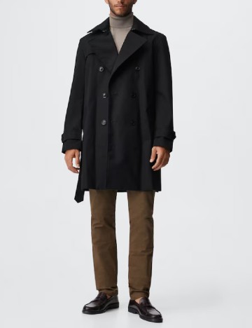 Trench Mango, negru