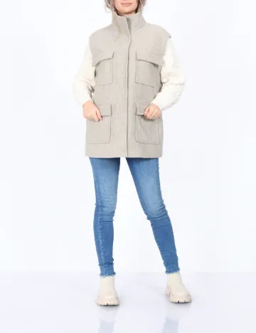 Vesta oversize Vero Moda, gri Gri