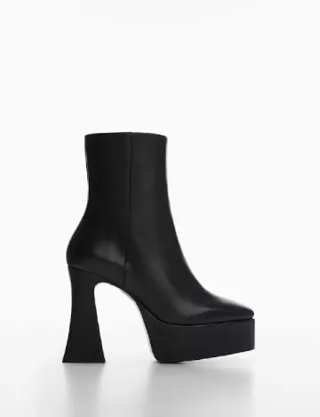 Botine Mango, negru Negru