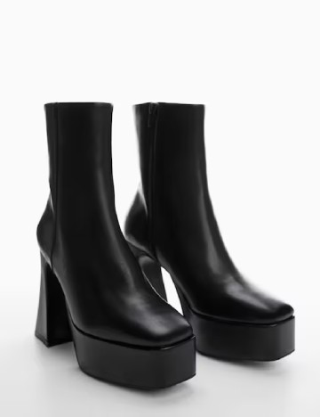 Botine Mango, negru