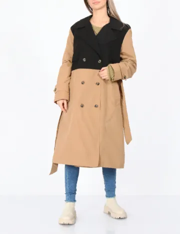 Trench Vero Moda, maro/negru Maro