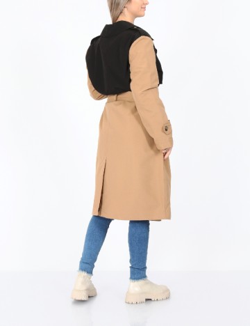 Trench Vero Moda, maro/negru