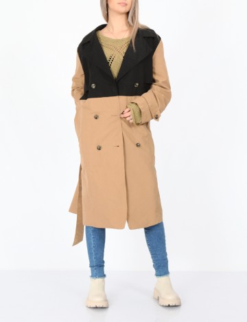 Trench Vero Moda, maro/negru