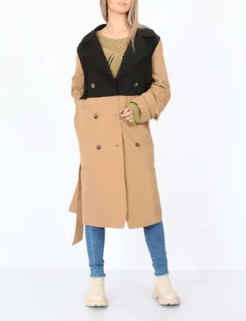 Trench Vero Moda, maro/negru Maro