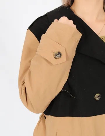 Trench Vero Moda, maro/negru Maro