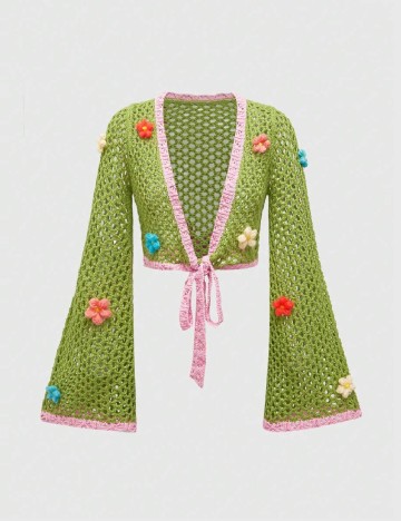 Cardigan Romwe, verde