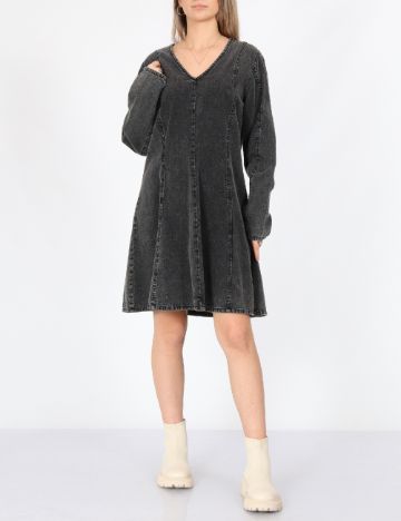 Rochie scurta Vero Moda, gri inchis