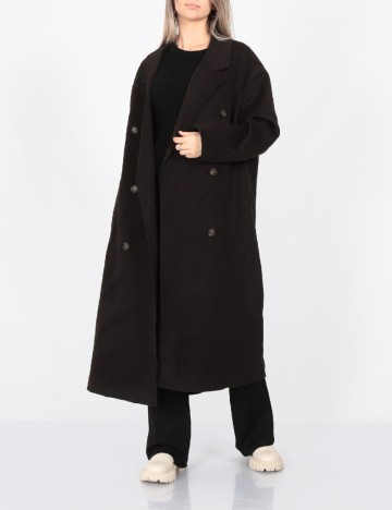 Palton oversize Only, negru