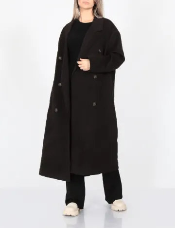 Palton oversize Only, negru Negru