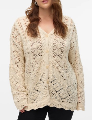 Cardigan Vero Moda Curve, crem