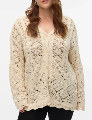 Cardigan Vero Moda Curve, crem Crem